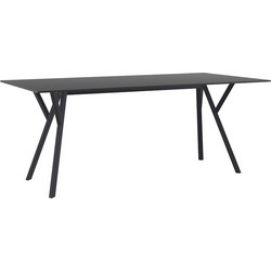 MAX ΤΡΑΠΕΖΙ 180X90Χ74εκ. BLACK LAMINATE 12mm