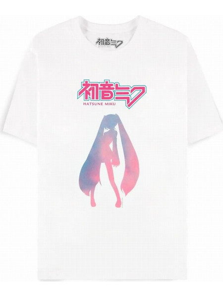 Vocaloid - Hatsune Miku Silhoutte White T-Shirt