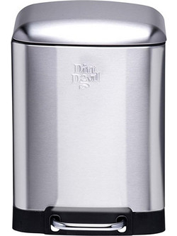 Καλαθάκι Μπάνιου Dirt Devil Ανοξείδωτο Soft Close 6lt Silver 871125249494