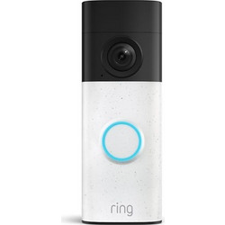 Ring Battery Video Doorbell - Ασύρματο Κουδούνι Κάμερα 2K, 6x Zoom, Two-Way Talk, Ενσωματωμένη Μπαταρία - Speckled White