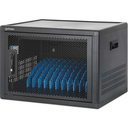 Manhattan Laptop Charging Cabinet Desktop (or trolley) via USB-C 65W 16" 12-bay, Suitable for USB-C laptops (to 16") iPads, MacBooks, Chromebooks, other USB-C devices, Bays 395x32.5x290mm, USB-C charg