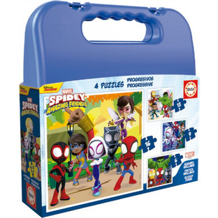 Παιδικό Puzzle Educa Spidey & His Amazing Friends 4 In 1 6 + 9 + 12 + 16 Κομμάτια 19580