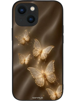 Sonique Diva Series Back Cover Gold Butterflies (iPhone 13 Mini)