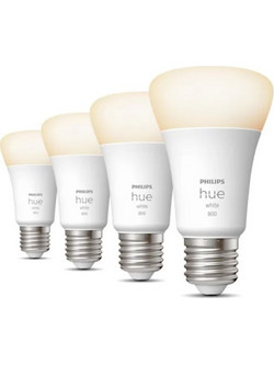 Philips Smart Λάμπες LED 9W για Ντουί E27 και Σχήμα A60 Θερμό Λευκό 806lm Dimmable 4τμχ 929001821625
