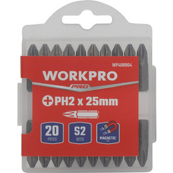 ΜΥΤΕΣ PH ΑΠΛΕΣ 2.0 x 25mm ΜΑΓΝΗΤΙΚΕΣ ΣΕΤ 20τμχ WP408004 WORKPRO (ΚΑΡΤΕΛΑ)