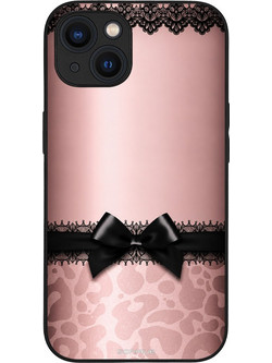 Sonique Diva Series Back Cover Λεοπάρ Φιόγκος - Ροζ (iPhone 13)