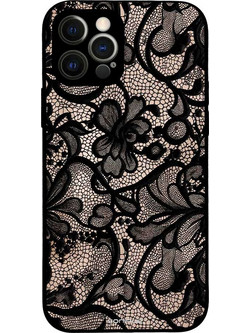 Sonique Diva Series Back Cover Black Lace (iPhone 12 Pro)