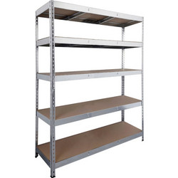 Bulle 610418 Μεταλλική Γαλβανιζέ Ραφιέρα 100x50x200 - 300kg με 5 Ράφια MDF