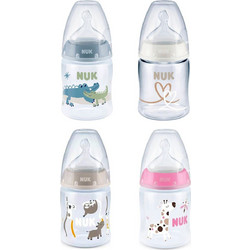Nuk First Choice+ Πλαστικό Μπιμπερό με Θηλή Σιλικόνης κατά των Κολικών 0-6m Hearts White 150ml
