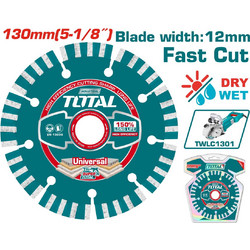 Total TAC2111301 Ανταλλακτικός Διαμαντόδισκος Φ-130mm X 20mm Για TWLC1301