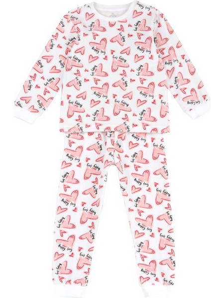ΒΑΜΒΑΚΕΡΗ ΛΕΥΚΗ FLEECE ΠΙΤΖΑΜΑ ΜΕ ΚΑΡΔΙΕΣ CHICCO ΚΟΡΙΤΣΙ (8051700821022)