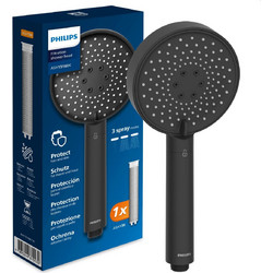 Τηλέφωνο Ντουζ Μαύρο με Φίλτρο ASH1516BK Philips