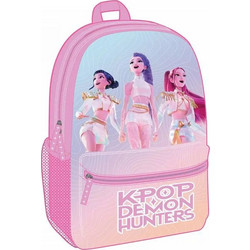 Junior Τσάντα Πλάτης με Θήκη 38εκ. K-POP DEMON HUNTERS Golden
