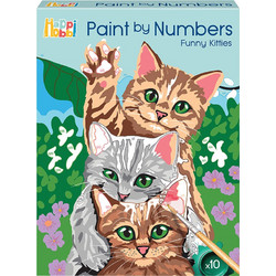 HAPPIHOBBI PAINT & FRAME PAINT BY NUMBERS FUNNY KITTIES (1038-41026)