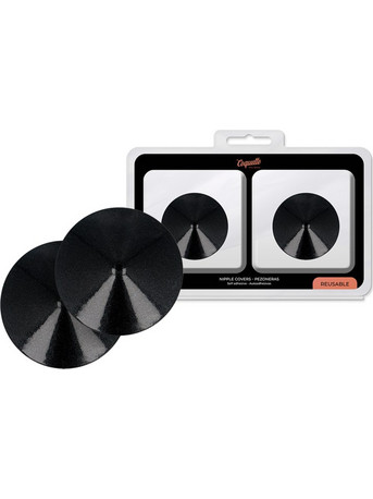 COQUETTE CHIC DESIRE NIPPLE COVERS - BLACK CIRCLES