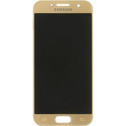 Original Samsung Οθόνη LCD με Μηχανισμό Αφής για Galaxy A3 2017 - Χρυσή