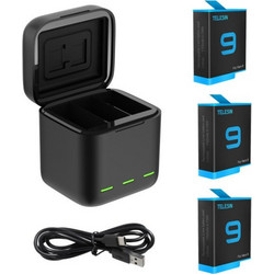 Telesin GP-BNC-902 Triple Charger with 3 Batteries (Hero9/10)
