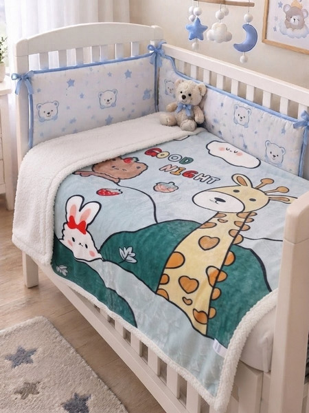 Βρεφική Κουβέρτα Κούνιας Giraffe ParrisHome 110X140