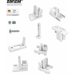 Σετ Εξαρτημάτων για σίτα πλισέ (plisse) 22mm - Λευκό Zanzar