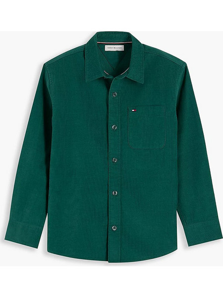 TOMMY HILFIGER CORD SHIRT KB0KB10666-8Y-16Y-L6N DarkGreen