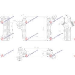 ΨΥΓΕΙΟ INTERCOOLER 2.0-3.0 ΒΕΝΖΙΝΗ - 3.0 ΠΕΤΡΕΛΑΙΟ(ΔΕΞΙΑ) (258x294x64) (NRF) για AUDI Q7 2015-2019 (4MB/4MG/4MQ)