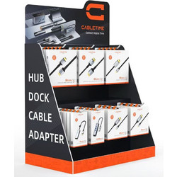 CABLETIME stand προβολής CT-STAND-SMALL με γάντζους, 36.5 x 20 x 54.6cm