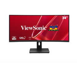 ViewSonic VA3420C-2 Ultrawide VA HDR Curved Monitor 34" 3440x1440 (UWQHD 3.4Κ) 120Hz 3.5ms