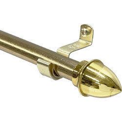 Κουρτινόξυλο Φ12mm Μονό Επεκτεινόμενο 85-135cm Με Άκρα Grace Cup Gold 510104