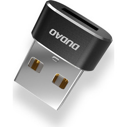 Μετατροπέας Dudao USB Type C σε USB Adapter Connector μαύρο L16AC μαύρο - DUDAO