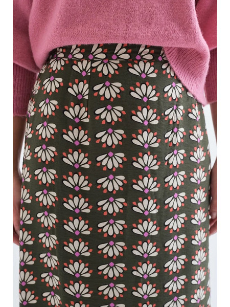 Compania Fantastica Midi Φούστα Floral Dusty Olive
