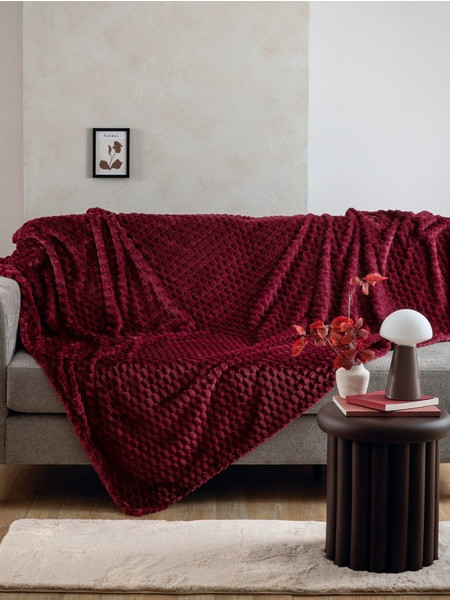 Palamaiki Κουβέρτα Fleece 160x220 ASTER WINE Μπορντό