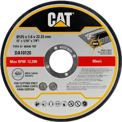 CAT Τροχός κοπής inox 125x1,6mm σετ:10τεμ. DA10120 (τιμή/τεμ)