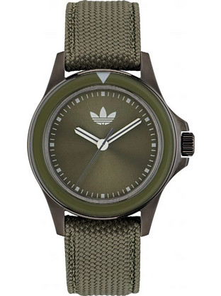 Adidas Ανδρικό Ρολόι με Χακί Υφασμάτινο Λουράκι AOFH23017