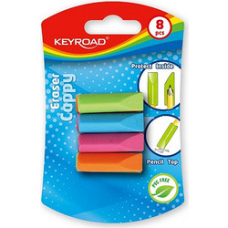 Keyroad Γόμα για Μολύβι Σετ 8 Χρώματα (KR970702)