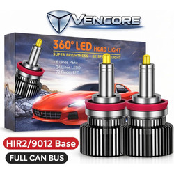 VenCore 3126-10211 - HIR2-9012 - Ζεύγος Λαμπτήρων LED για Βάση HIR2-9012 Κυρίως Φωτισμού Αυτοκινήτου η Μοτοσυκλέτας 45 Watt CanBus 4th Gen 18800 (9400