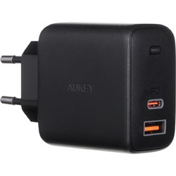 Aukey Omnia Mix PA-B3 Φορτιστής Χωρίς Καλώδιο με Θύρα USB-A & USB-C 65W Power Delivery Black