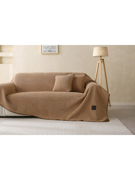 Beauty Home Ριχτάρια σετ 3τμχ Lamb Plus Art 8832 (175x180+175x250+175x300) Άμμου