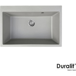 Duralit KZ075 Ένθετος Νεροχύτης Γρανίτη Ματ Platinum 76x50cm