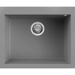 Elleci Quadra 110 Ένθετος Νεροχύτης Γρανίτη Titanium 61x51.5cm