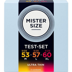 My.Size 53mm + 57mm + 60mm Mister Size Set Προφυλακτικά με Λιπαντικό 3τμχ