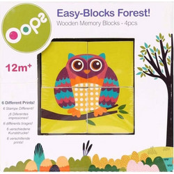 Παιδικό Puzzle Oops Easy Κύβοι City & Forest 4cs