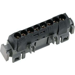 IP 2X terminal block - phase (black) - 8 x 1.5 to 16 - L. 75 mm