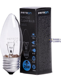 Incandescent Bulb E27 25W B35 230V CL