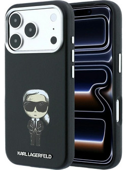 Karl Lagerfeld Smooth Leather Ikonik Sketch MagSafe Case Black (iPhone 18 Pro Max / 17 Pro Max)