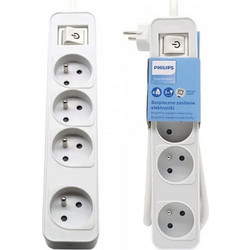 Philips Power Strip 4socket 3m White (34366)