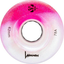LUMINOUS Ροδάκια Led Quads Cotton Candy 62χιλ./85A - Ροζ/Λευκό