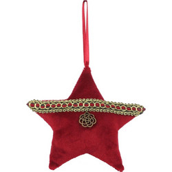 Χριστουγεννιάτικο Στολίδι Spectrum Αστέρι 024240 11cm Red-Gold