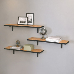 Ραφιέρα Τοίχου Versa 3 Τεμαχίων Χρώμα Pine Oak 80x19x17