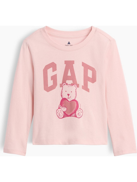 Βρεφική & Νηπιακή Μπλούζα Mix & Match με Gap Bear Λογότυπο MISTY ROSE