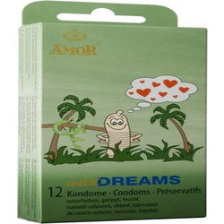 Amor Wild Dreams Προφυλακτικά με Ραβδώσεις & Λιπαντικό 12τμχ